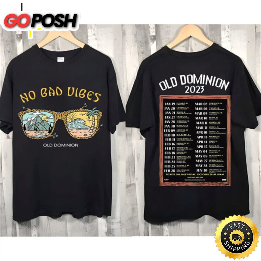 Old Dominion Band No Bad Vibes Tour 2023 Shirt