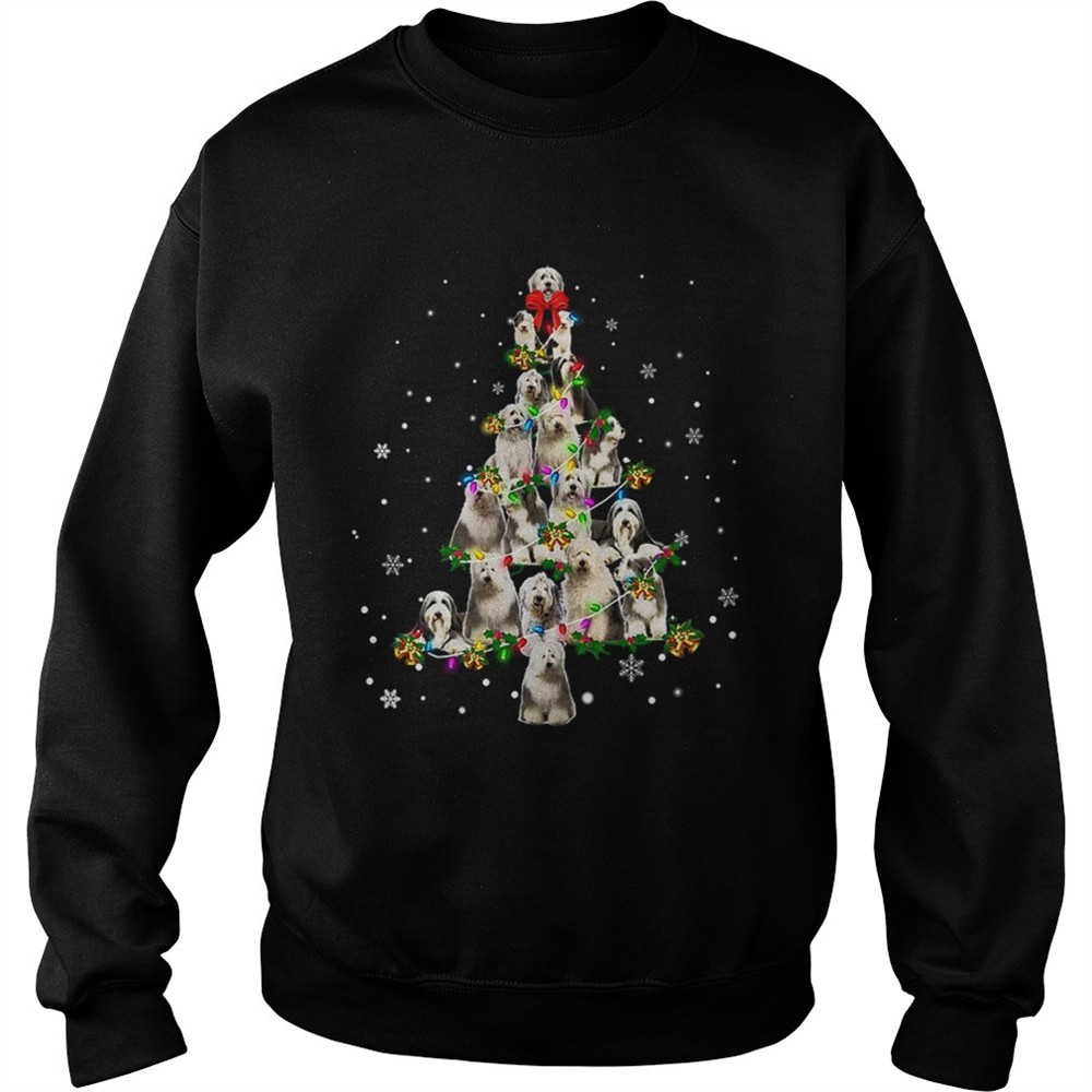 Old English Sheepdog Christmas Tree TShirt