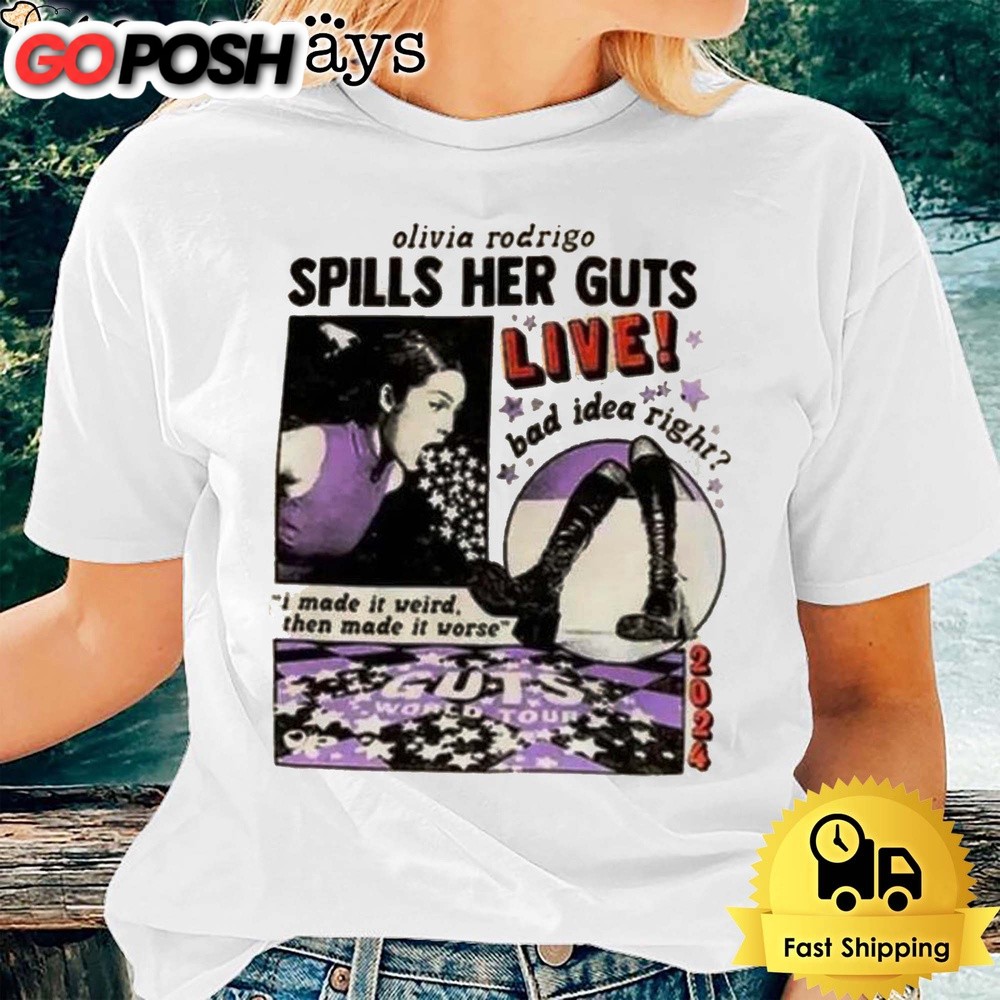 Olivia Rodrigo Spills Her Guts Live 2024 Unisex T-Shirt
