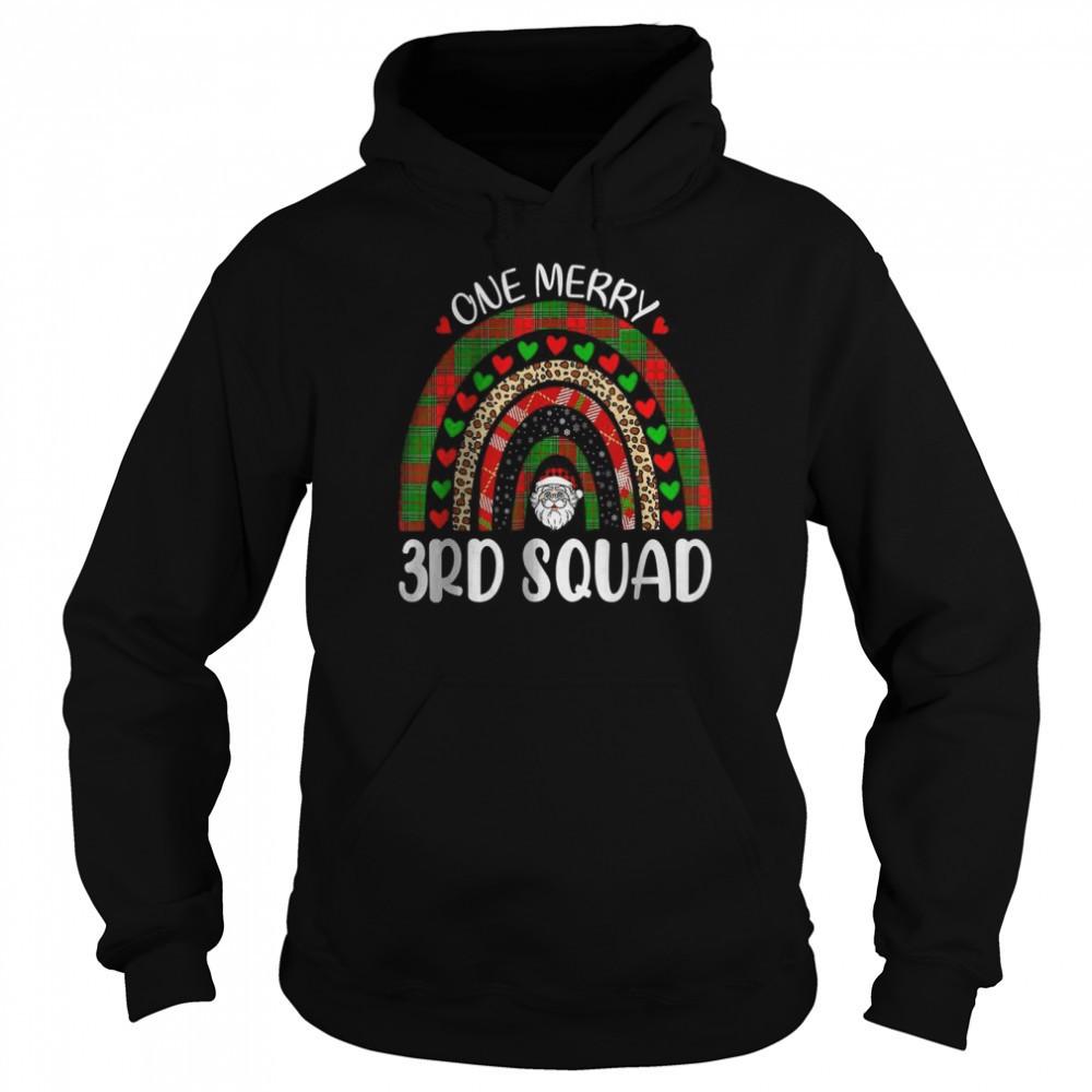 One Merry 3rd Squad Teacher Rainbow Leopard Buffalo T-Shirt