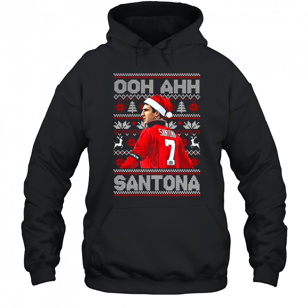 Ooh Ahh Santona Eric Cantona Manchester United legend ugly Christmas shirt