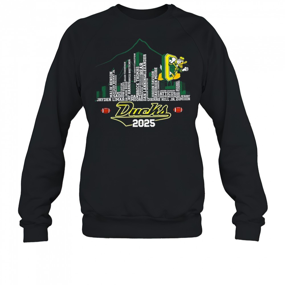 oregon-ducks-football-name-player-2025-city-skyline-mountain-shirt-y1v9l8n3 Oregon Ducks football name player 2025 city skyline mountain shirt