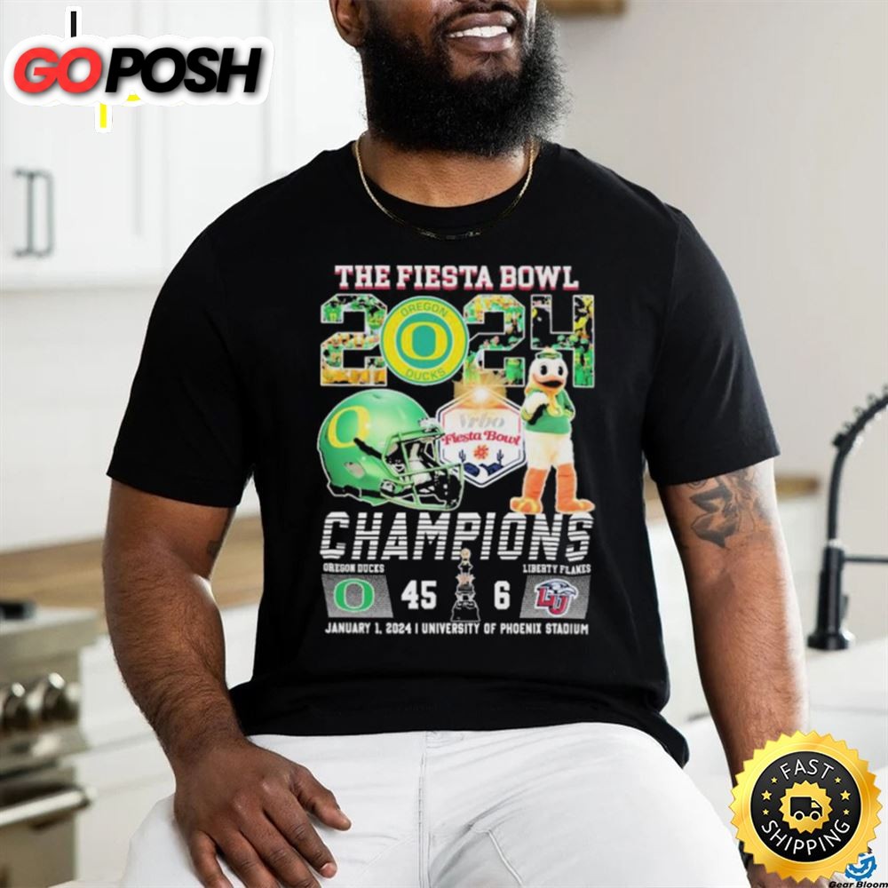 Oregon Ducks Mascot The Fiesta Bowl 2025 Champions Shirt