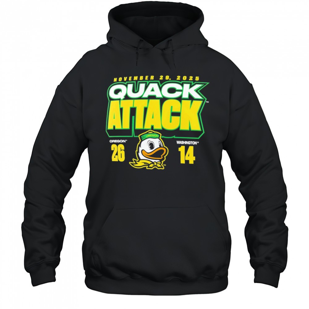 Oregon Ducks vs Washington Huskies quack attack 2025 shirt