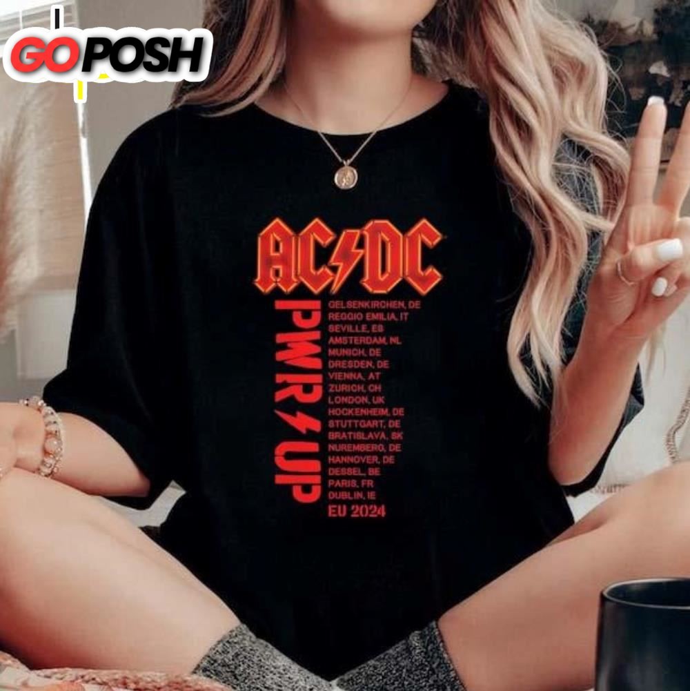 Original Ac Dc Power Up European Tour 2025 Shirt