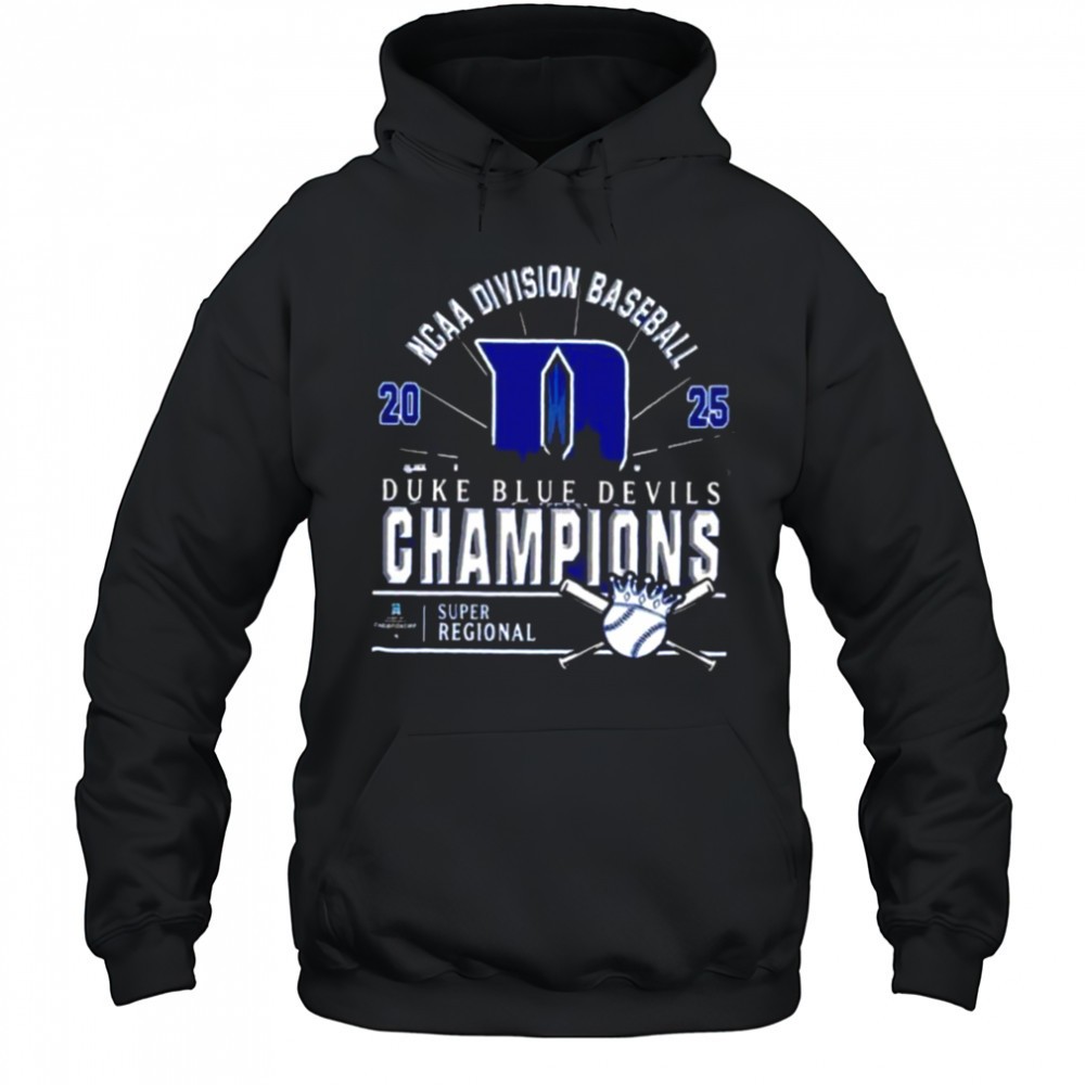 Original Duke Blue Devils Ncaa Division Baseball 2025 Champions Regional Skyline T Shirt
