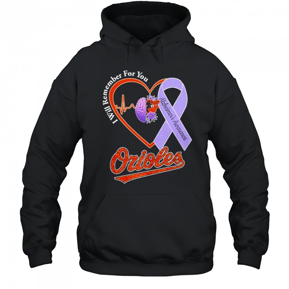 Orioles I Will Remember For You Alzheiners Awarness Shirt