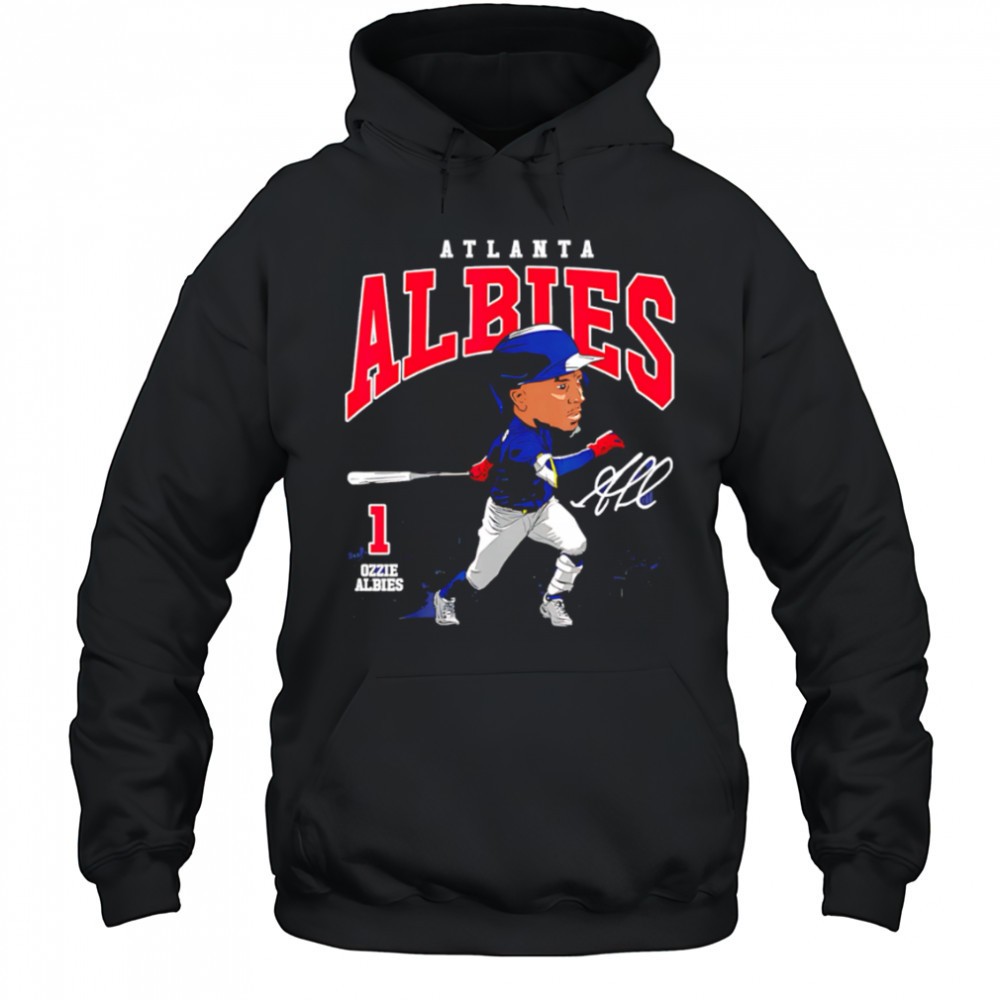 Ozzie Albies #1 Atlanta Baseball MLB Players style cartoon shirt
