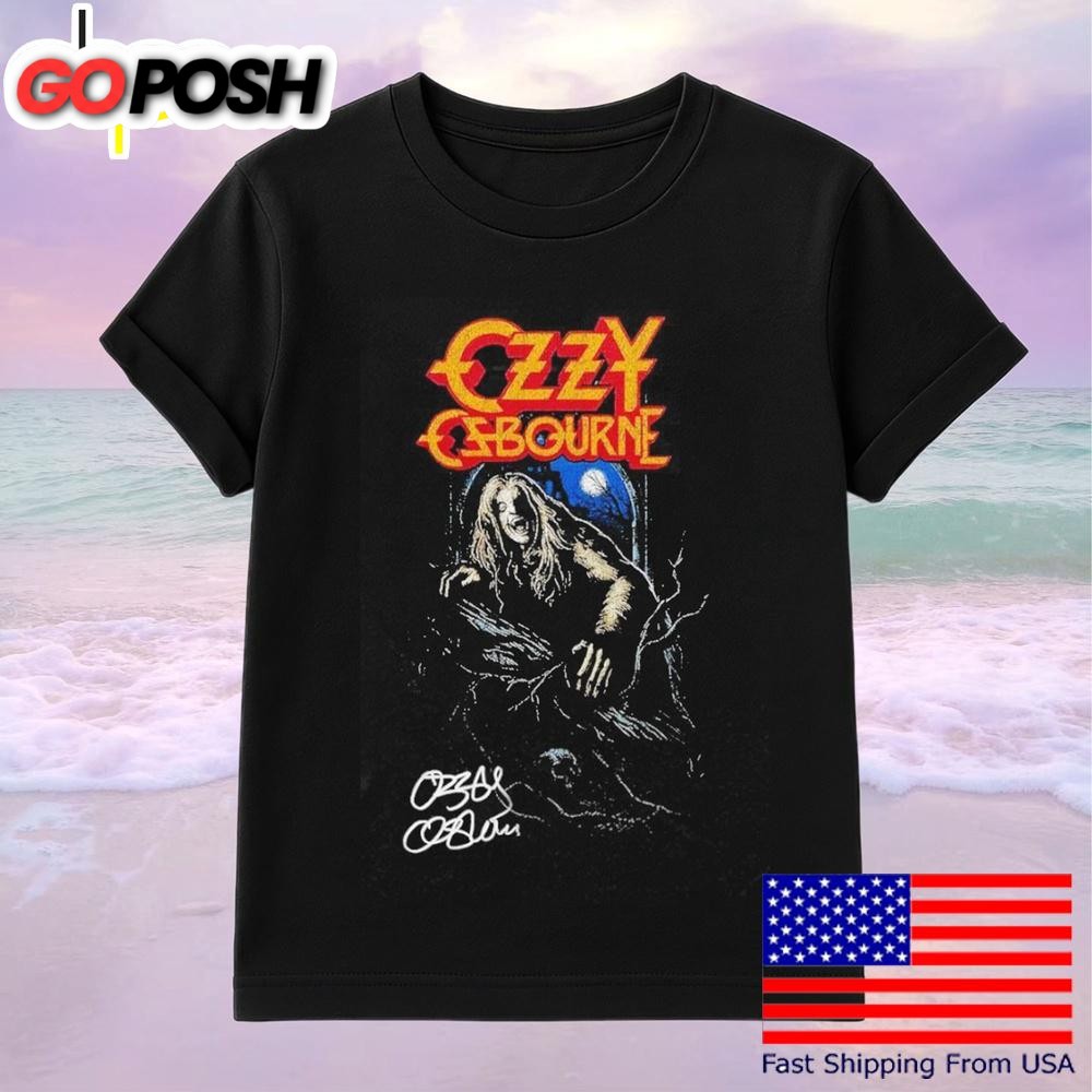 Ozzy Osbourne Bark At The Moon Vintage Album Signature T-Shirt