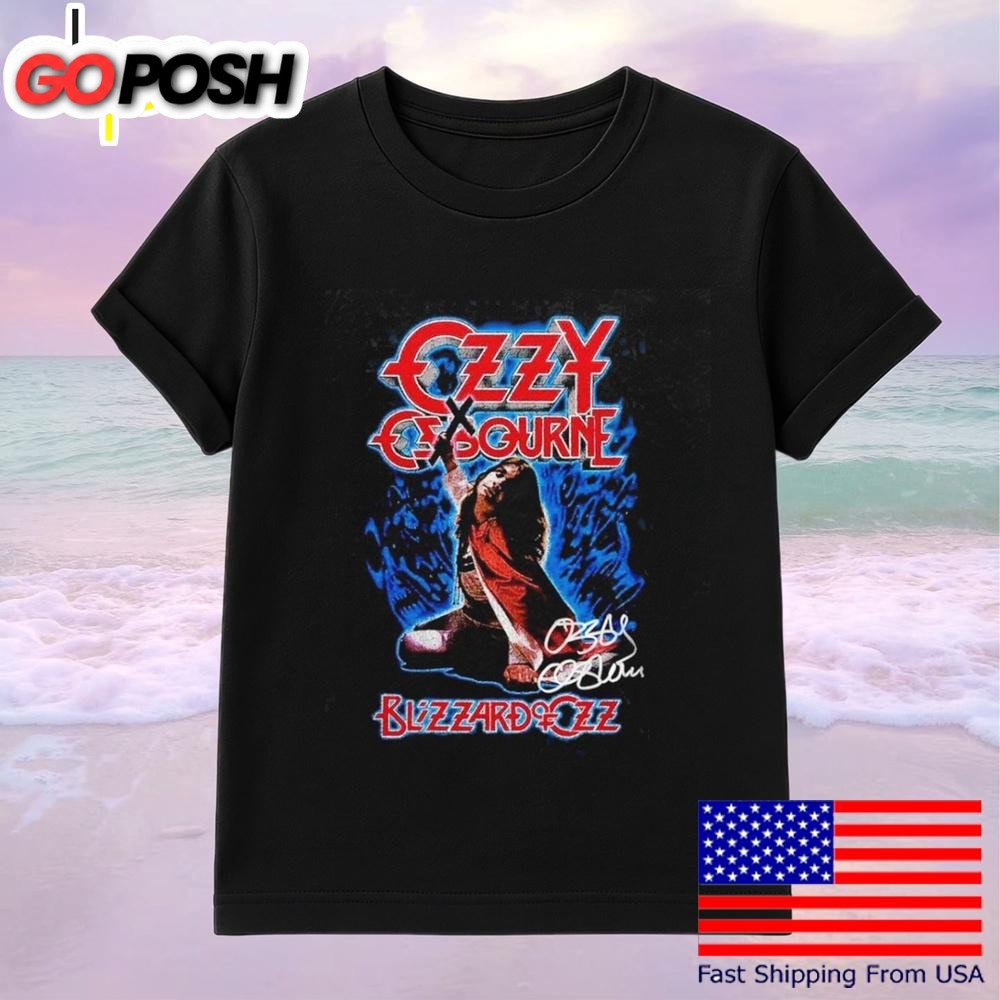 Ozzy Osbourne Blizzard Of Ozz Vintage Album Signature T-Shirt