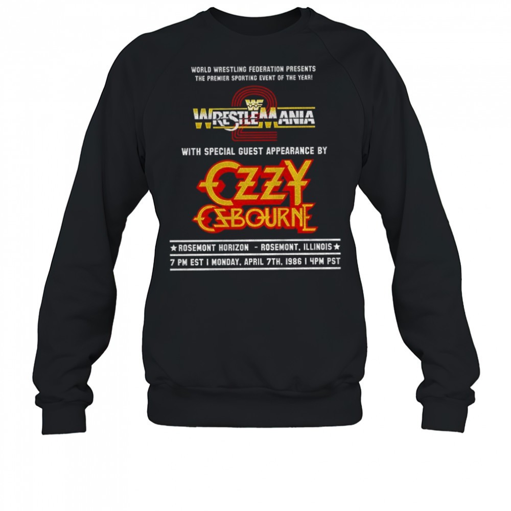 ozzy-osbourne-wrestlemania-wwe-with-special-guest-appearance-world-wrestling-fed-raez81vw Ozzy Osbourne WrestleMania WWE with special guest appearance World Wrestling Federation Presents shirt