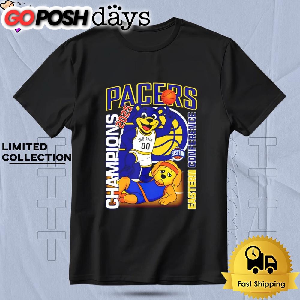 Pacers 2025 Eastern Conference Champions Mascot T Shirt