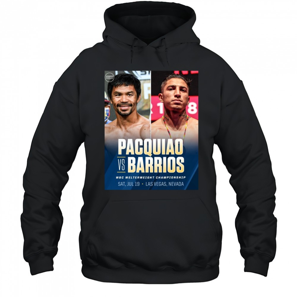 Pacquiao Vs Barrios WBC Welterweight Championship Sat July 19 Las Vegas Nevada 2025 Poster t-shirt