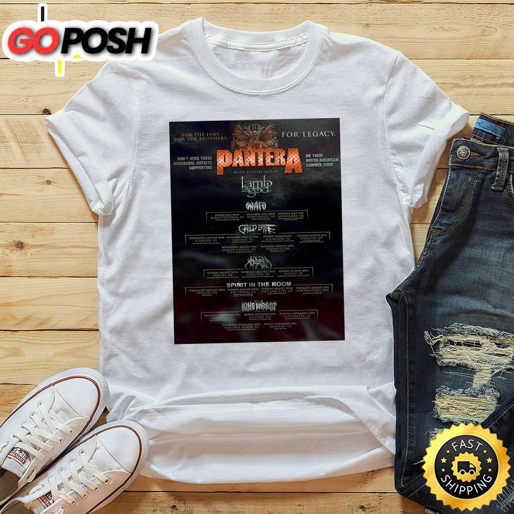 Pantera And Lamb Of God North American Tour Support Announced 2025 Unisex T-shirt