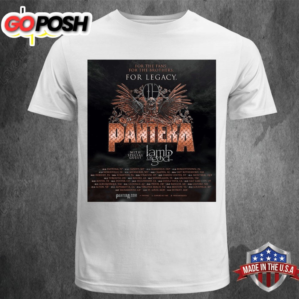 Pantera Announce North American Headlining Tour With Lamb Of God T-shirt