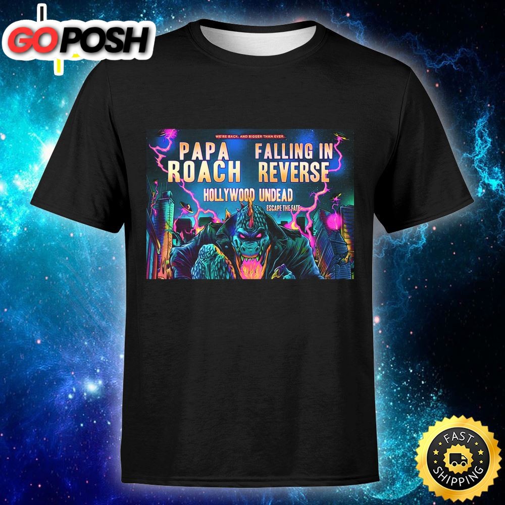 Papa Roach And Falling In Reverse Announce Second Leg Of Rockzilla Tour 2025 Unisex T-Shirt