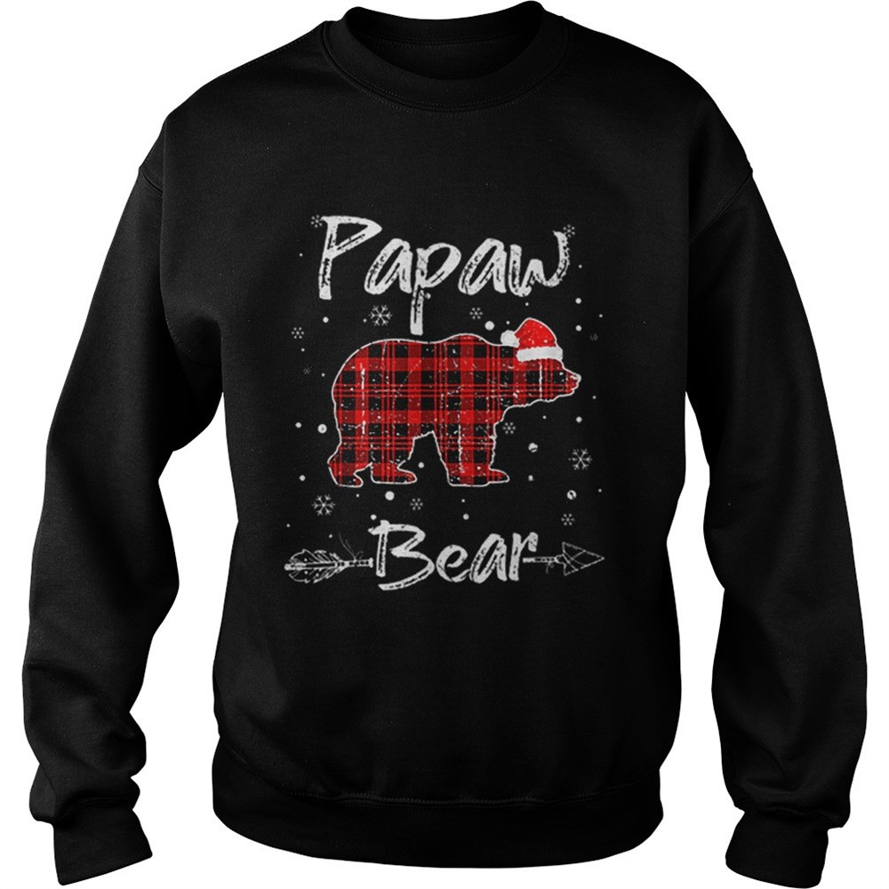 Papaw Bear Red Plaid Christmas Pajama shirt