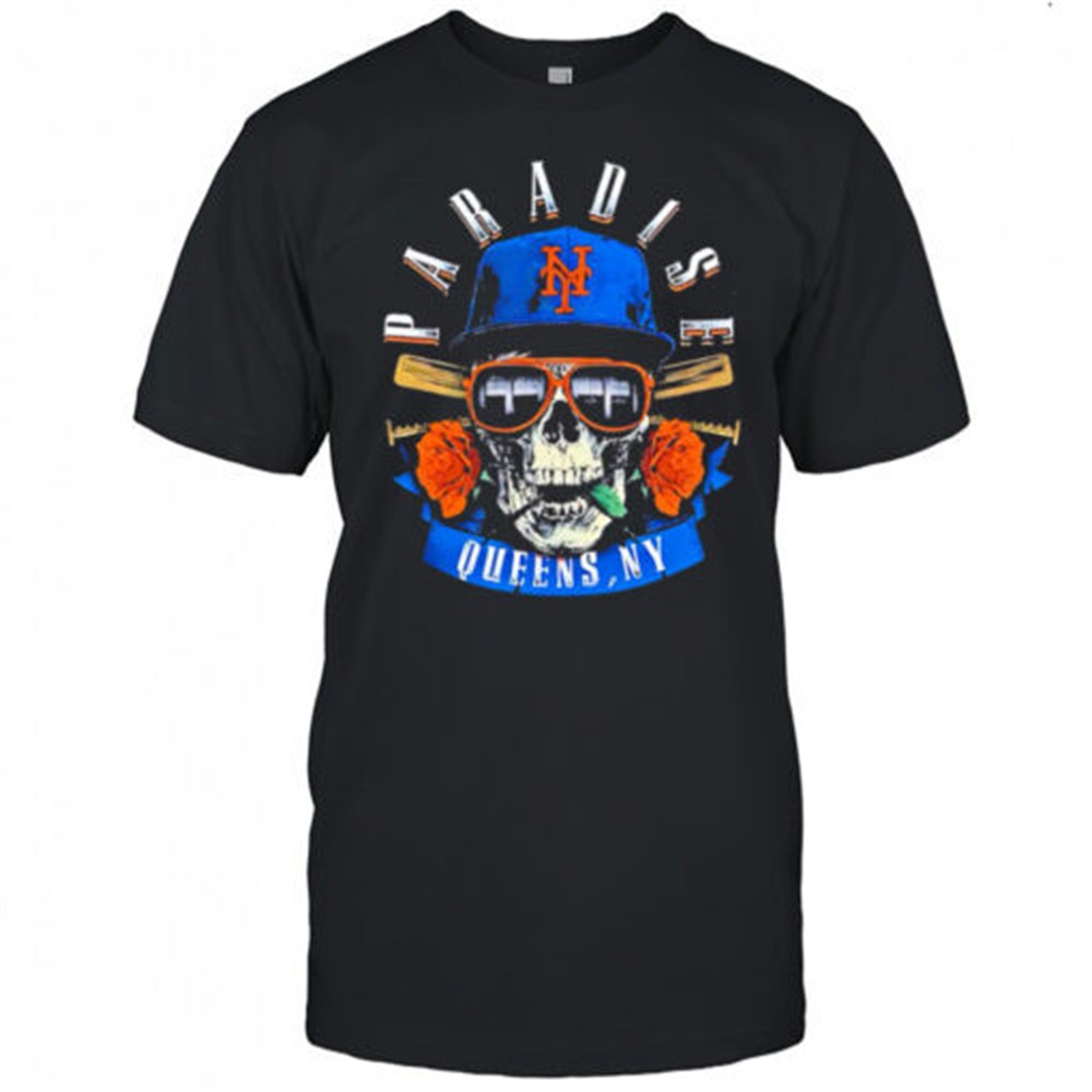 paradise-queens-ny-baseball-skull-sunglasses-rose-shirt-inlahccf Paradise Queens Ny Baseball Skull Sunglasses Rose shirt