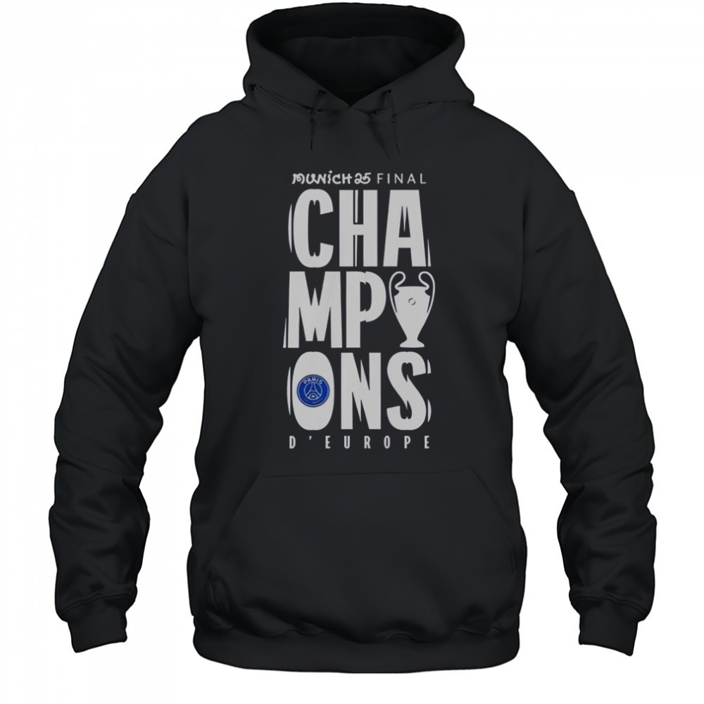Paris Saint-Germain UCL Champions Munich 2025 D Europe T-Shirt