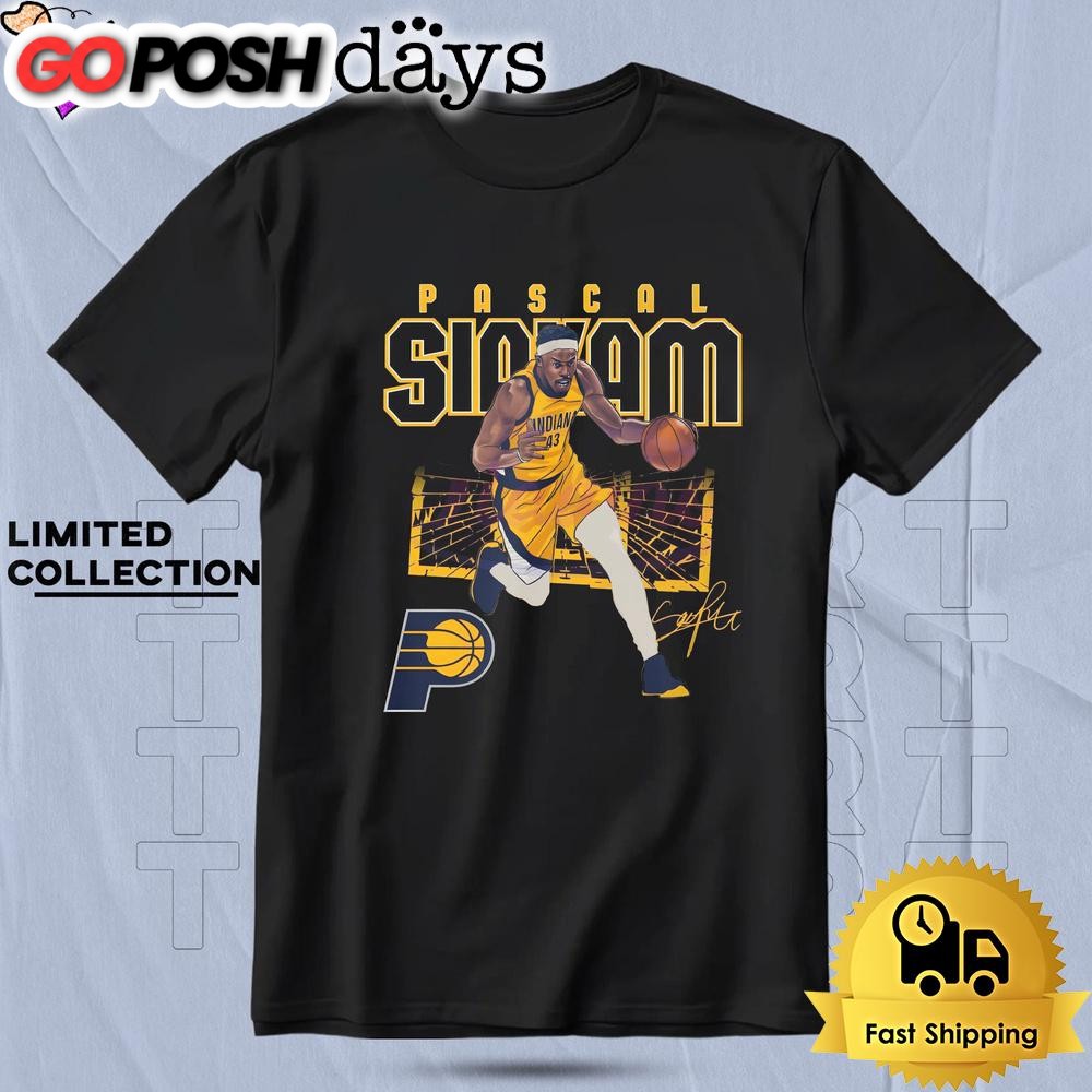 Pascal Siakam Indiana Pacers Shattered Court Basketball T Shirt