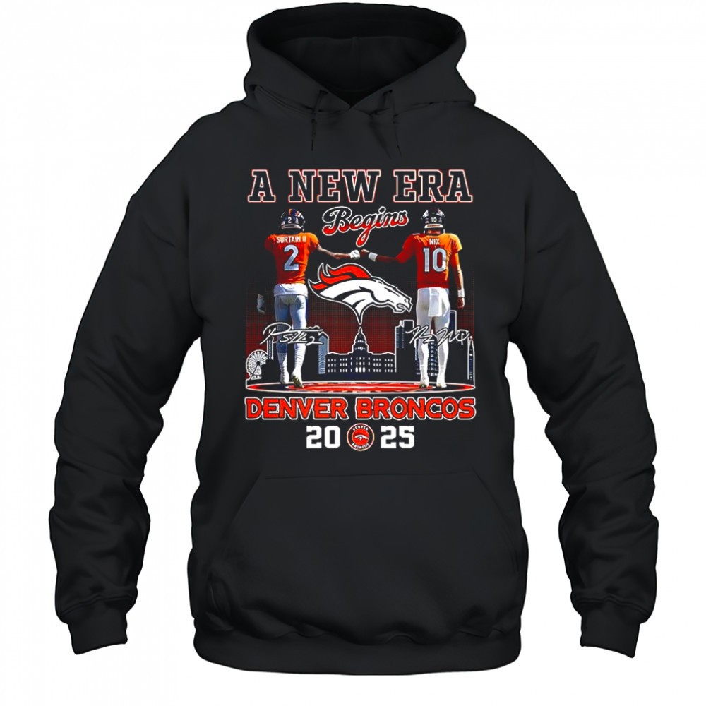 Patrick Surtain II and Bo Nix a new era begins Denver Broncos 2025 signature shirt