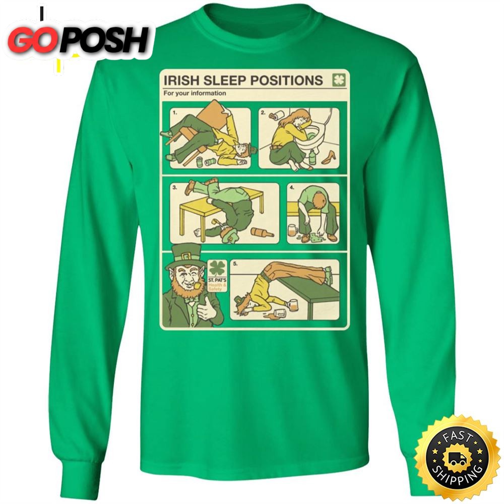 Patricks Day Irish Sleep Position Happy St. Patricks Day Shirt