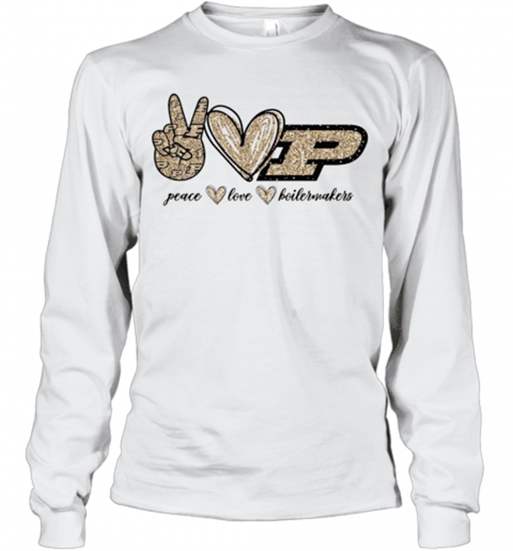 peace-love-boilermakers-t-shirt-tdyo1iwy Peace Love Boilermakers T-Shirt