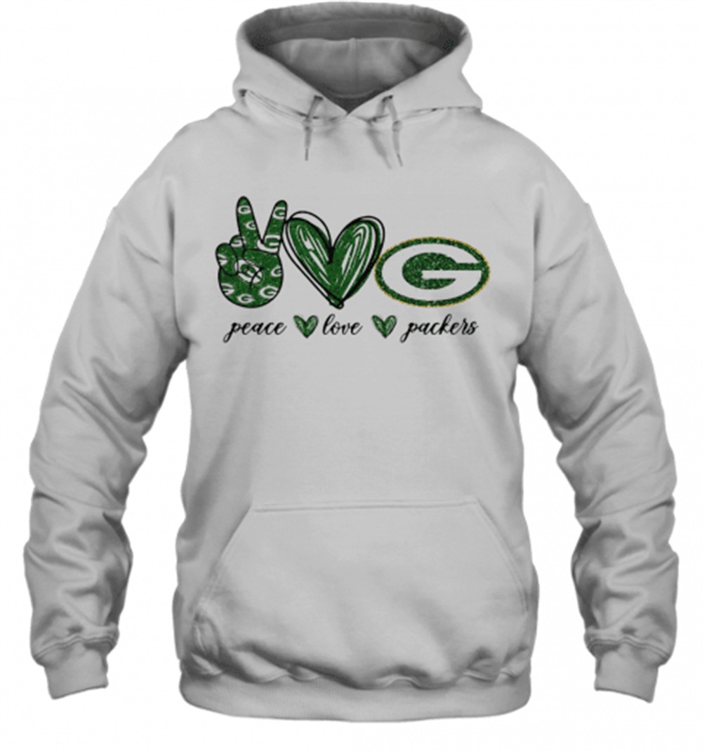 Peace Love Green Bay Packers Logo T-Shirt