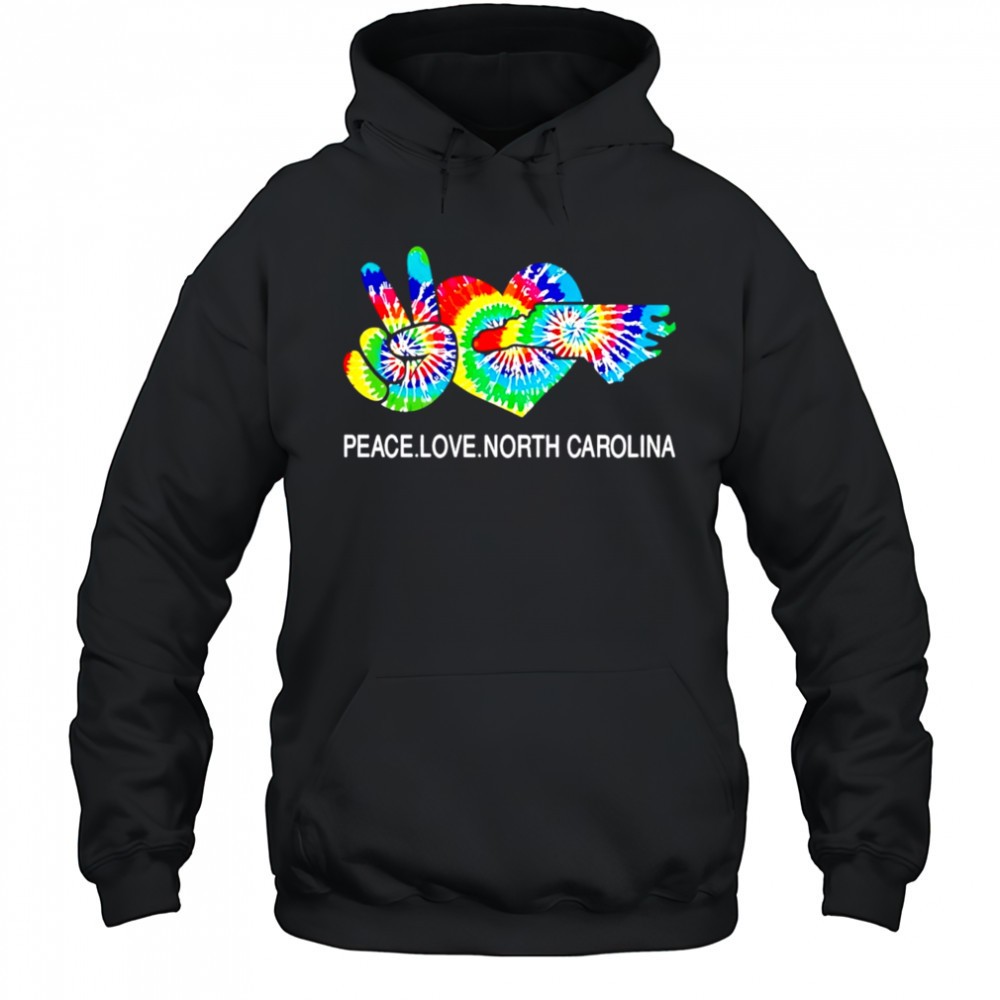 Peace Love North Carolina pride shirt