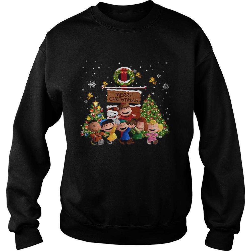 Peanuts characters Merry Christmas shirt