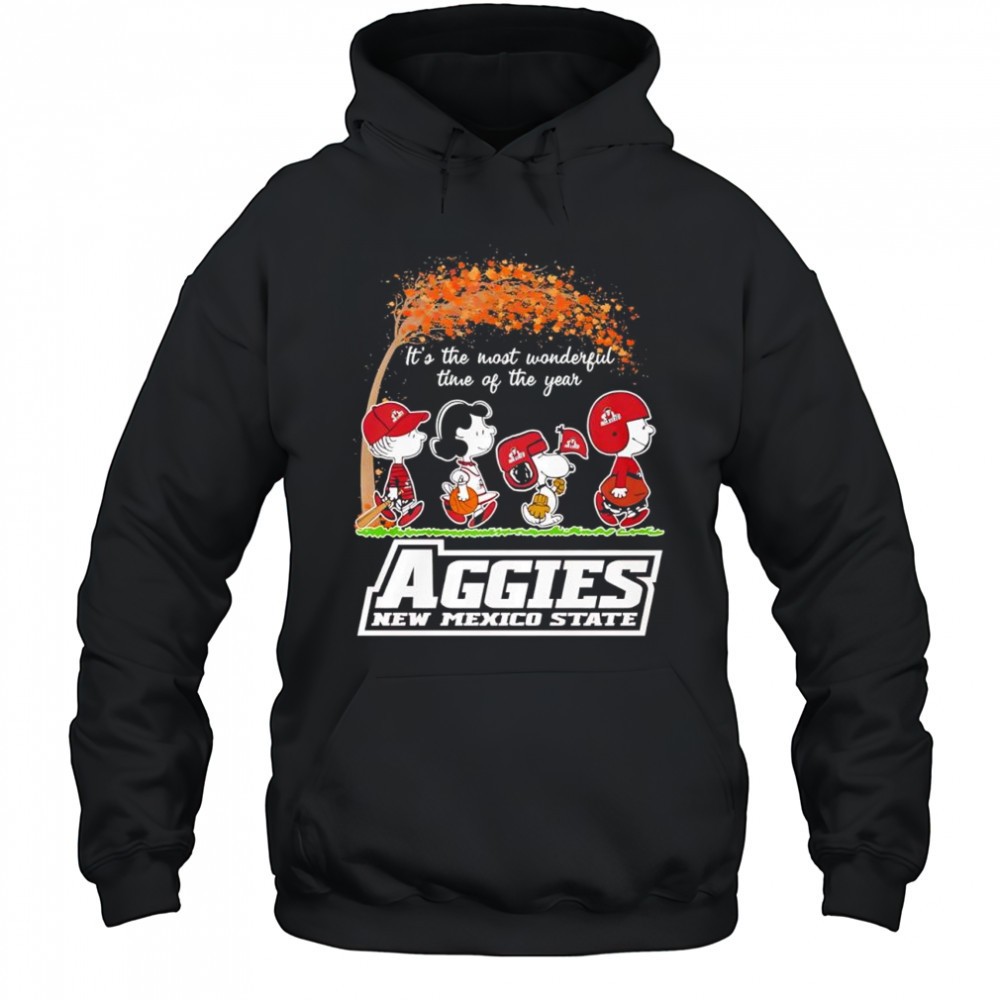 Peanuts characters vs New Mexico State Aggies its the most wonderful time of the year shirt