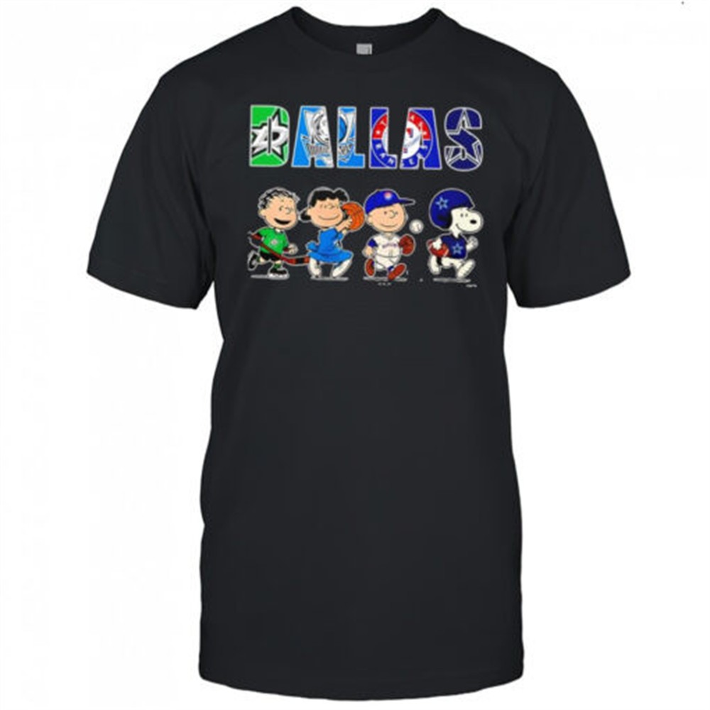 peanuts-characters-x-dallas-stars-dallas-mavericks-texas-rangers-dallas-cowboys-d7e798hj Peanuts characters x Dallas Stars Dallas Mavericks Texas Rangers Dallas Cowboys sports teams shirt