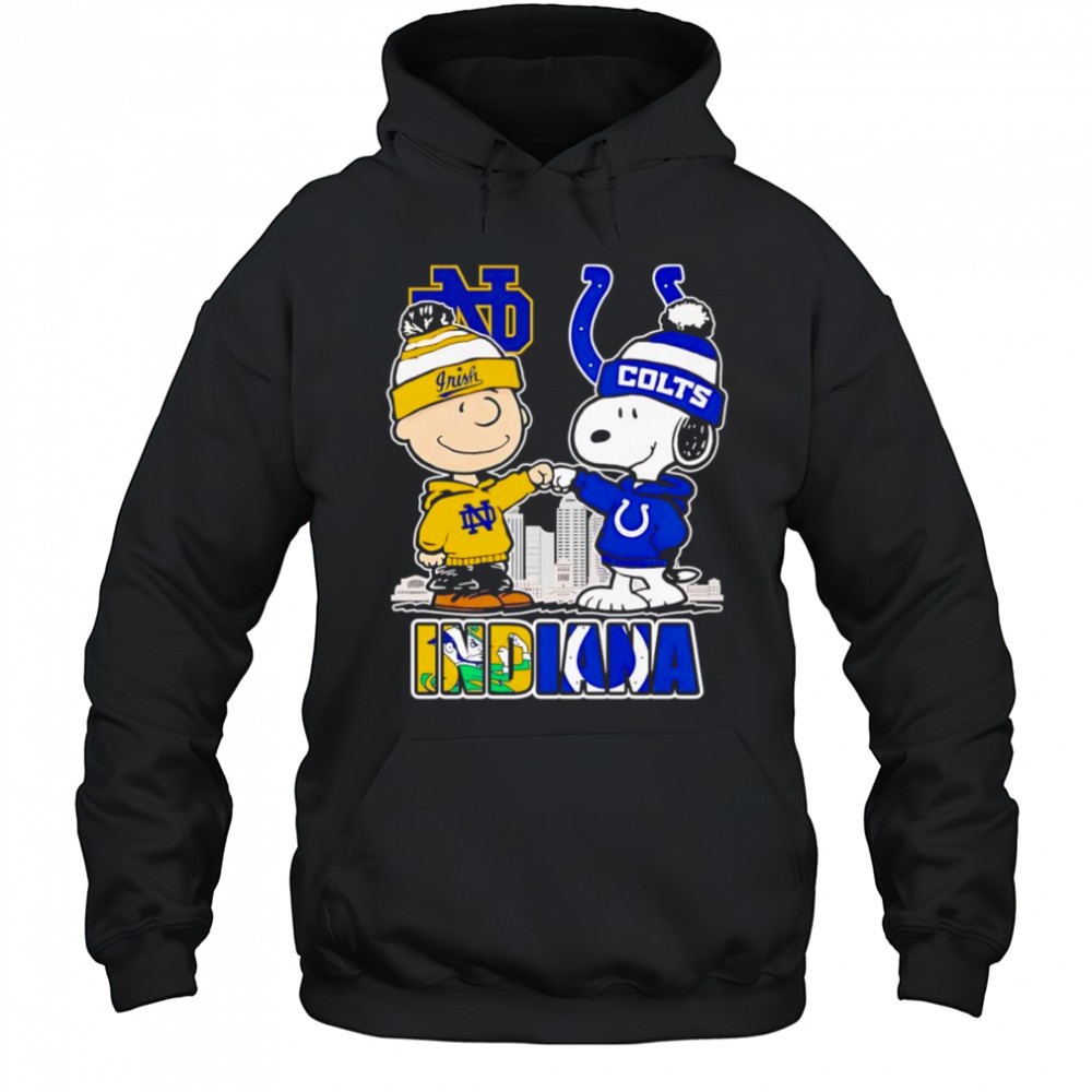 Peanuts Charlie Brown and Snoopy Indiana sports shirt