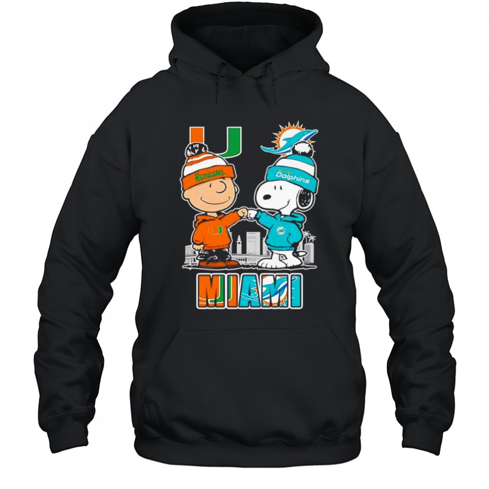 Peanuts Charlie Brown and Snoopy Miami sports shirt