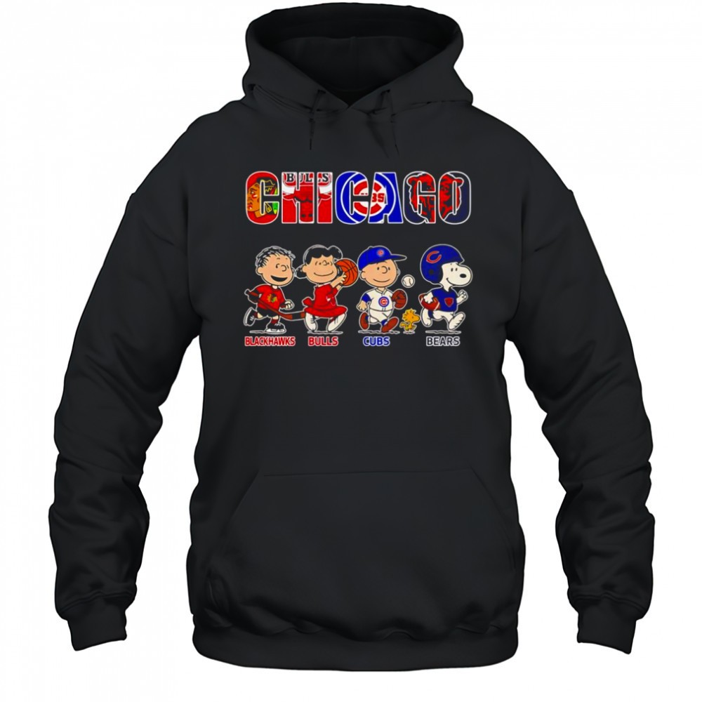 Peanuts Chicago Blackhawks Bulls Cubs Bears shirt