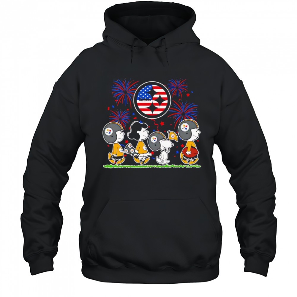 Peanuts fireworks Pittsburgh Steelers 4th of July shirt
