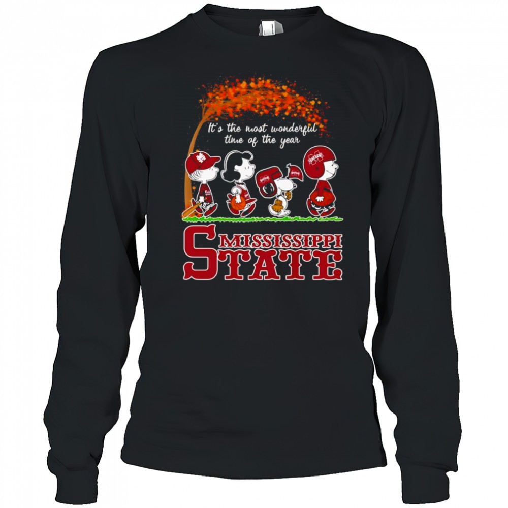 peanuts-its-the-most-wonderful-time-of-the-year-mississippi-state-shirt-u1bcjfp9 Peanuts its the most wonderful time of the year Mississippi State shirt