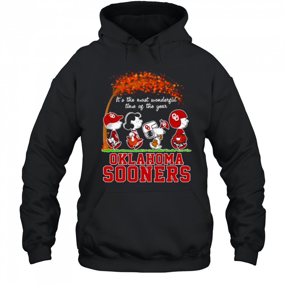 Peanuts its the most wonderful time of the year Oklahoma Sooners shirt