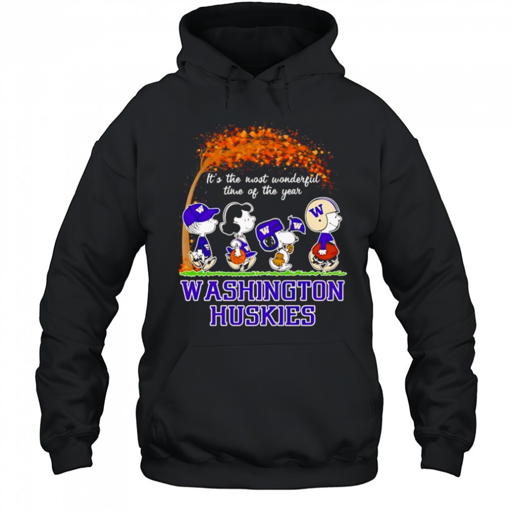 Peanuts its the most wonderful time of the year Washington Huskies shirt