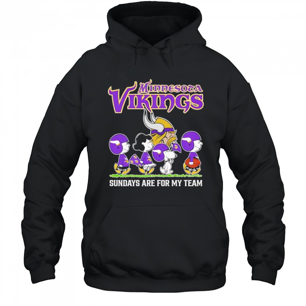 Peanuts Minnesota Vikings Sundays are for my team shirt