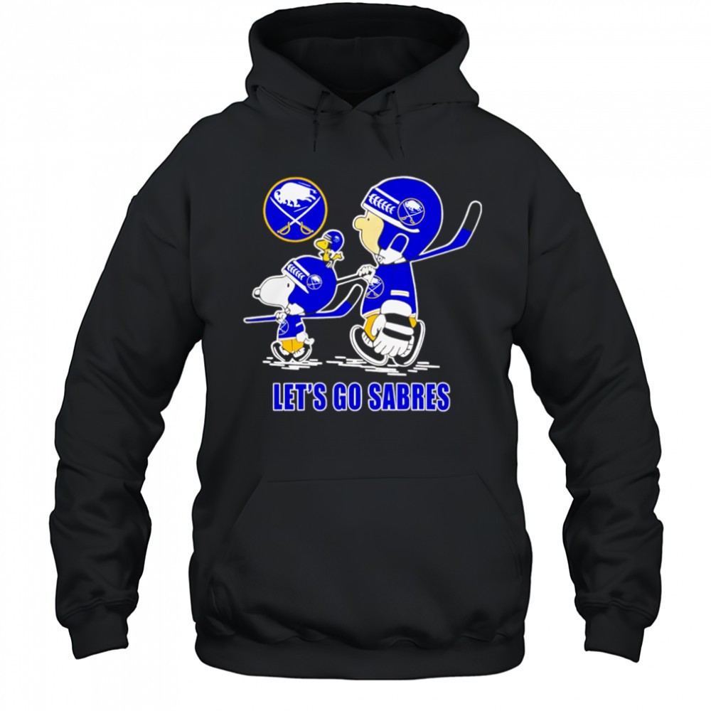 Peanuts Snoopy Charlie Brown And Woodstock Buffalo Sabres Lets Go Sabres shirt