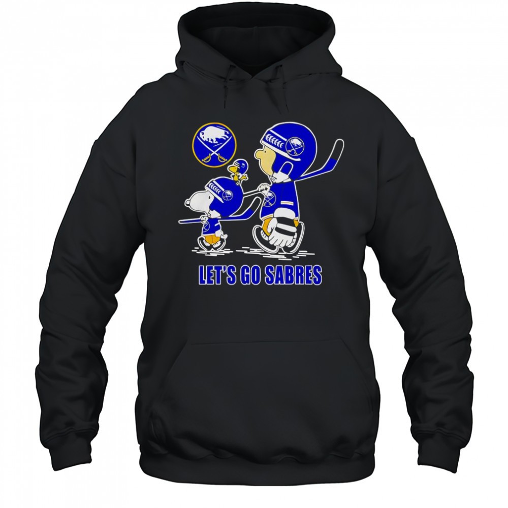 Peanuts Snoopy Charlie Brown And Woodstock Buffalo Sabres Lets Go Sabres T-Shirt