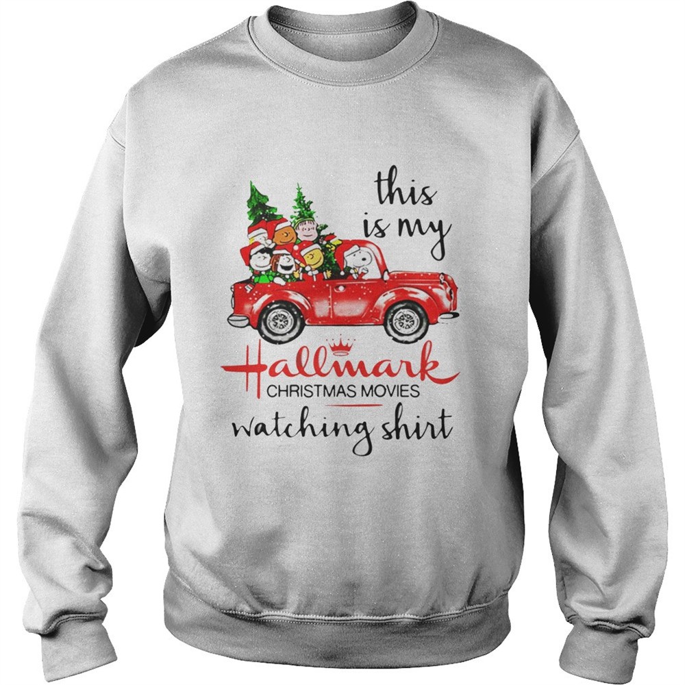 Peanuts Snoopy this is my Hallmark Christmas movies watching shirt