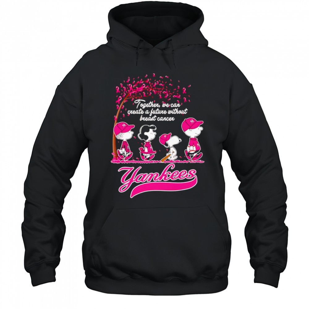 Peanuts together we can create a future without Breast Cancer New York Yankees shirt