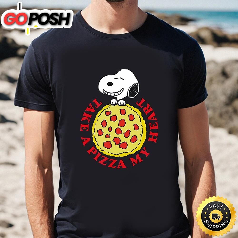 Peanuts Valentines ake A Pizza My Heart T-Shirt