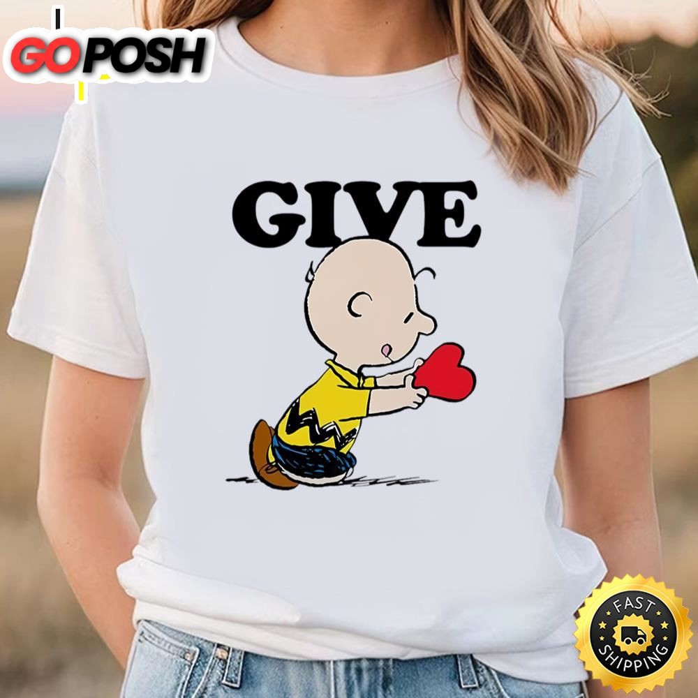 Peanuts Valentines Charlie Brown Give Shirt