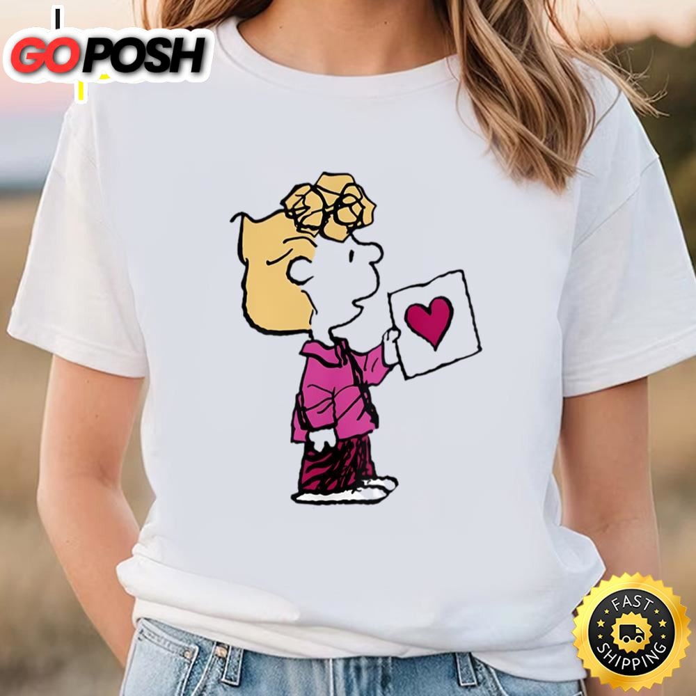 Peanuts Valentines Day Sally Valentine Card T-Shirt