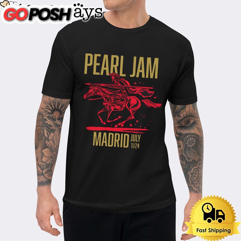 Pearl Jam 2024 Tour In Marrid Spain Unisex T-Shirt