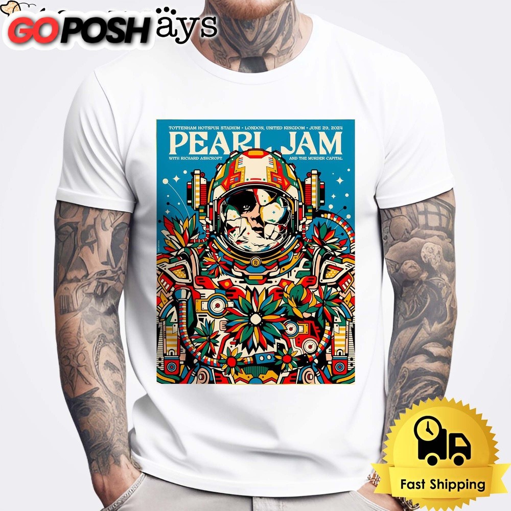 Pearl Jam Tour At Tottenham Hotspur Stadium London June 29 2024 Unisex T-Shirt