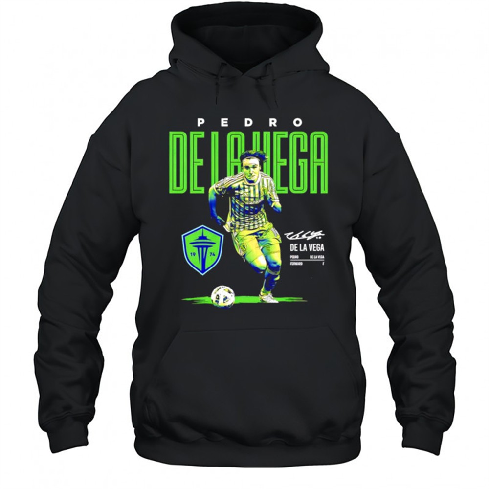 Pedro De La Vega Seattle Sounders FC Bitmap signature shirt